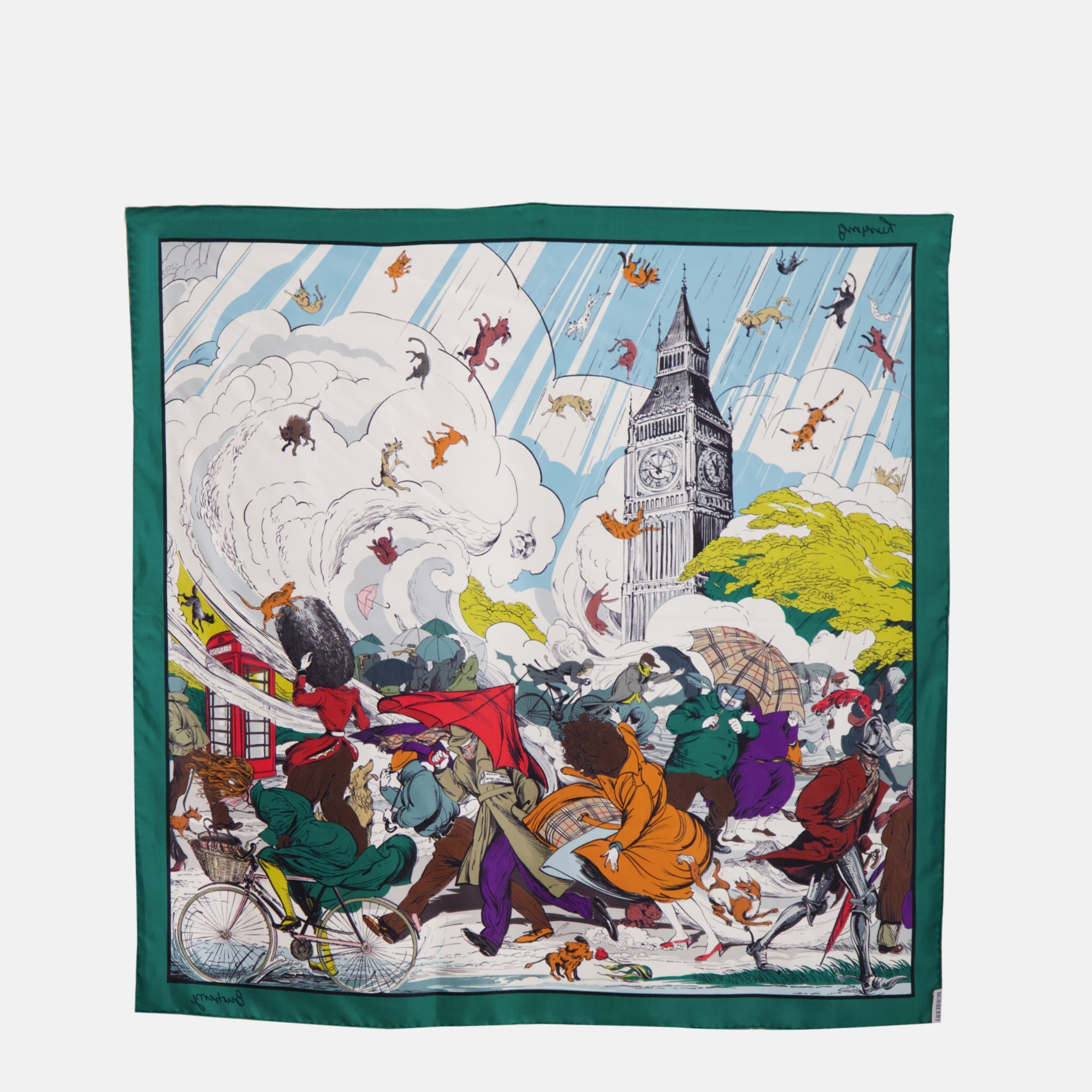 Image de l'article Foulard Raining Cats & Dogs de la marque Burberry pour Unisex - Saison Printemps-Été 2026 - Vue de Dos