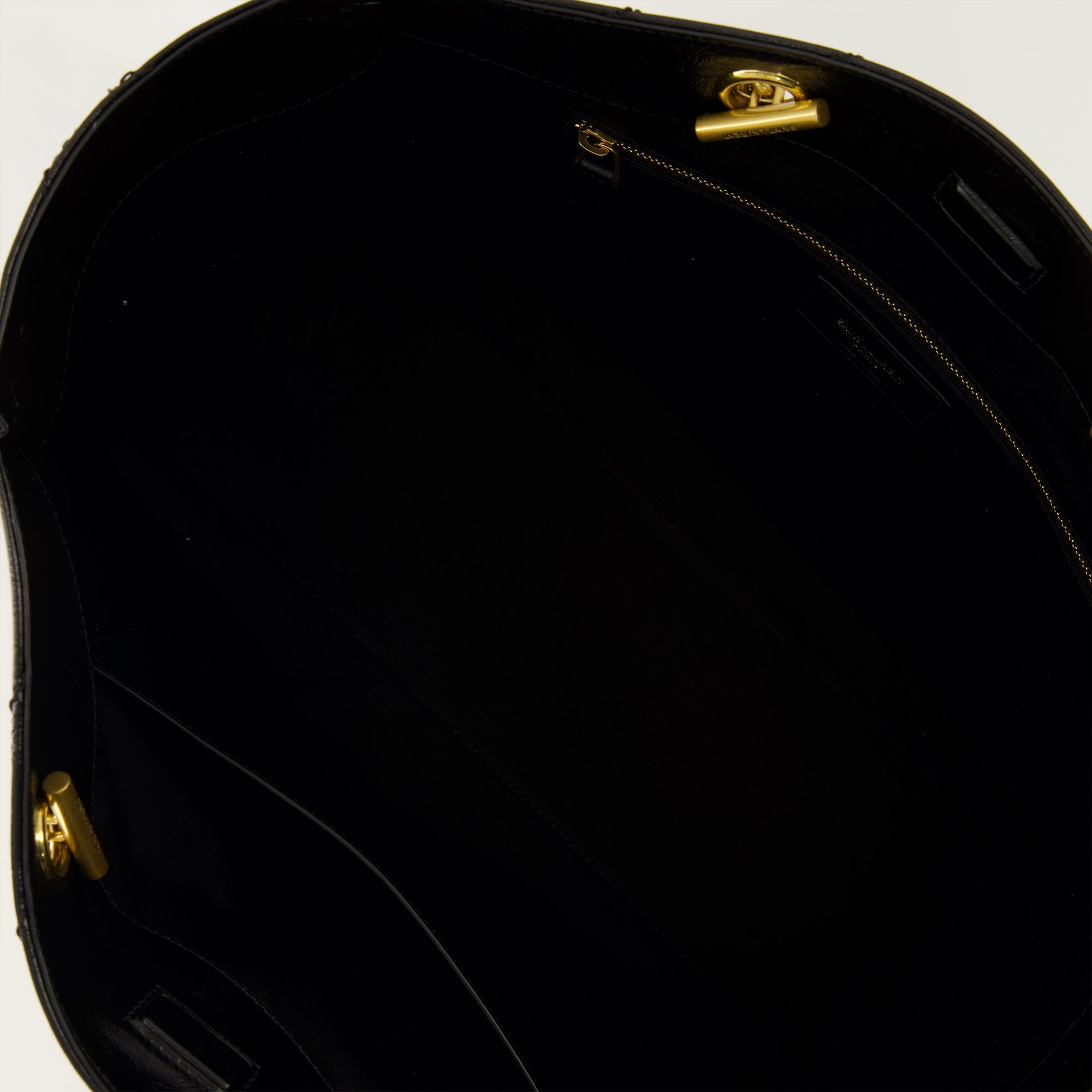 Sacs à main et épaule Niki Shopping schwarze Leder Tasche Saint Laurent Noir Femme