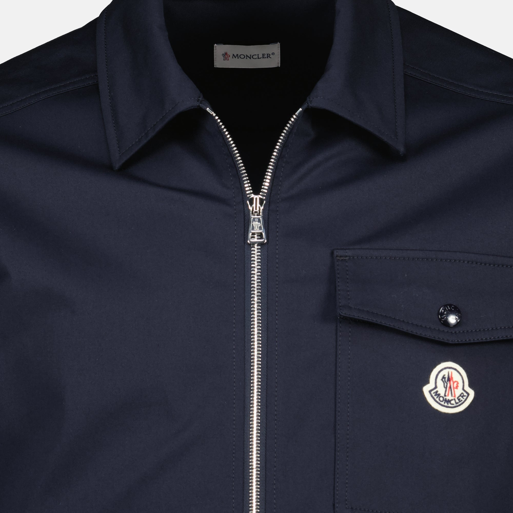 Image de l'article Surchemise en gabardine noir de la marque Moncler pour Homme - Saison Printemps-Été 2026 - Vue détaillée_1