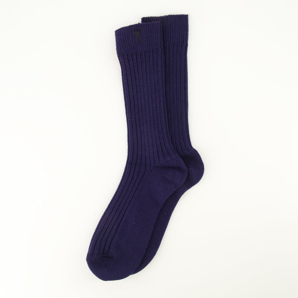 Image de l'article Chaussettes AMI de coeur bleu marine de la marque Ami PARIS pour Unisex - Saison Printemps-Été 2026 - Vue de Dos