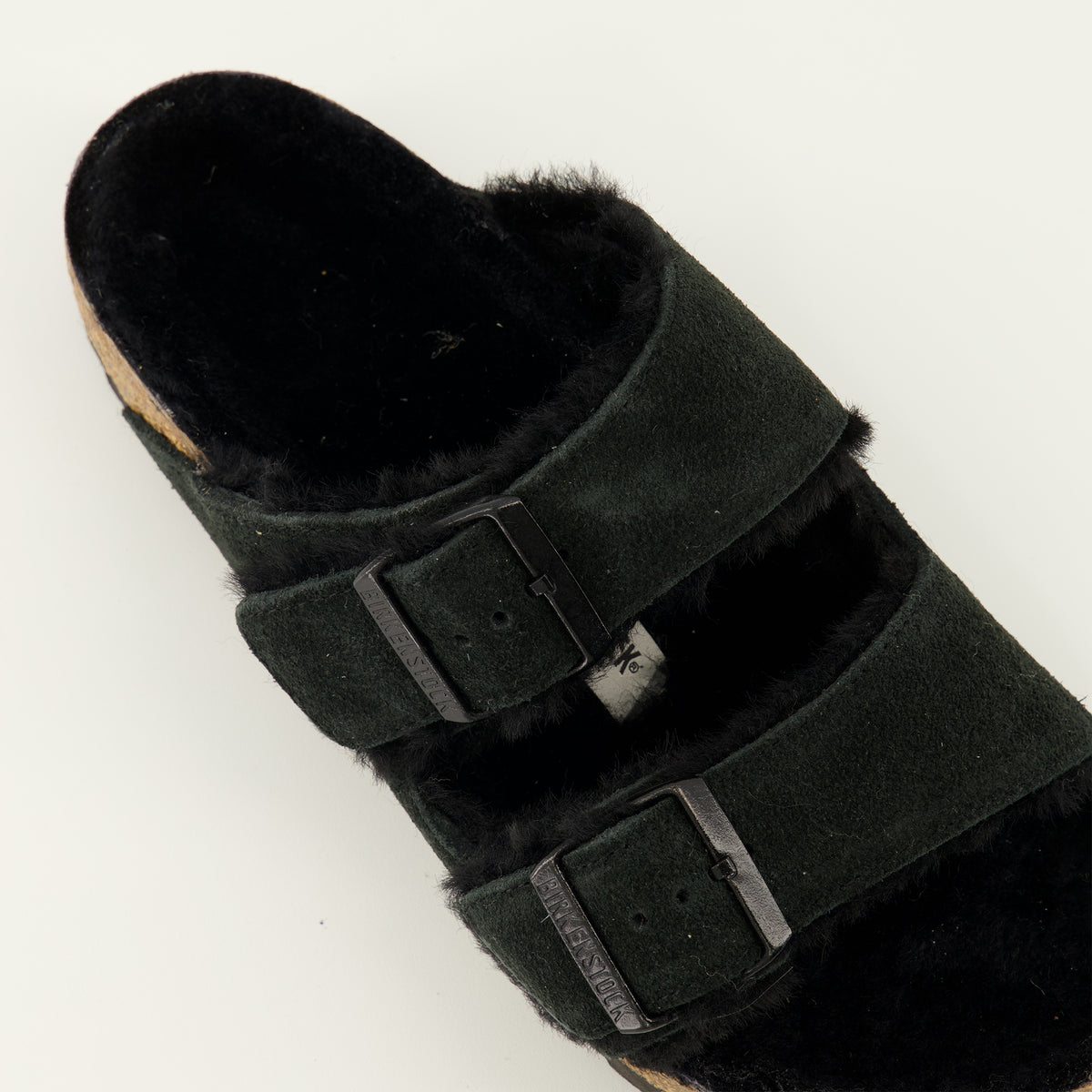 Chaussures ouvertes Sandales Arizona à fourrure noir Birkenstock Noir Unisexe