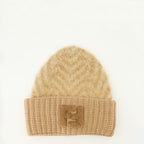 Imagem do gorro de lã castanho da marca Fendi para Mulheres - Temporada Outono-Inverno 2025 - Vista Frontal