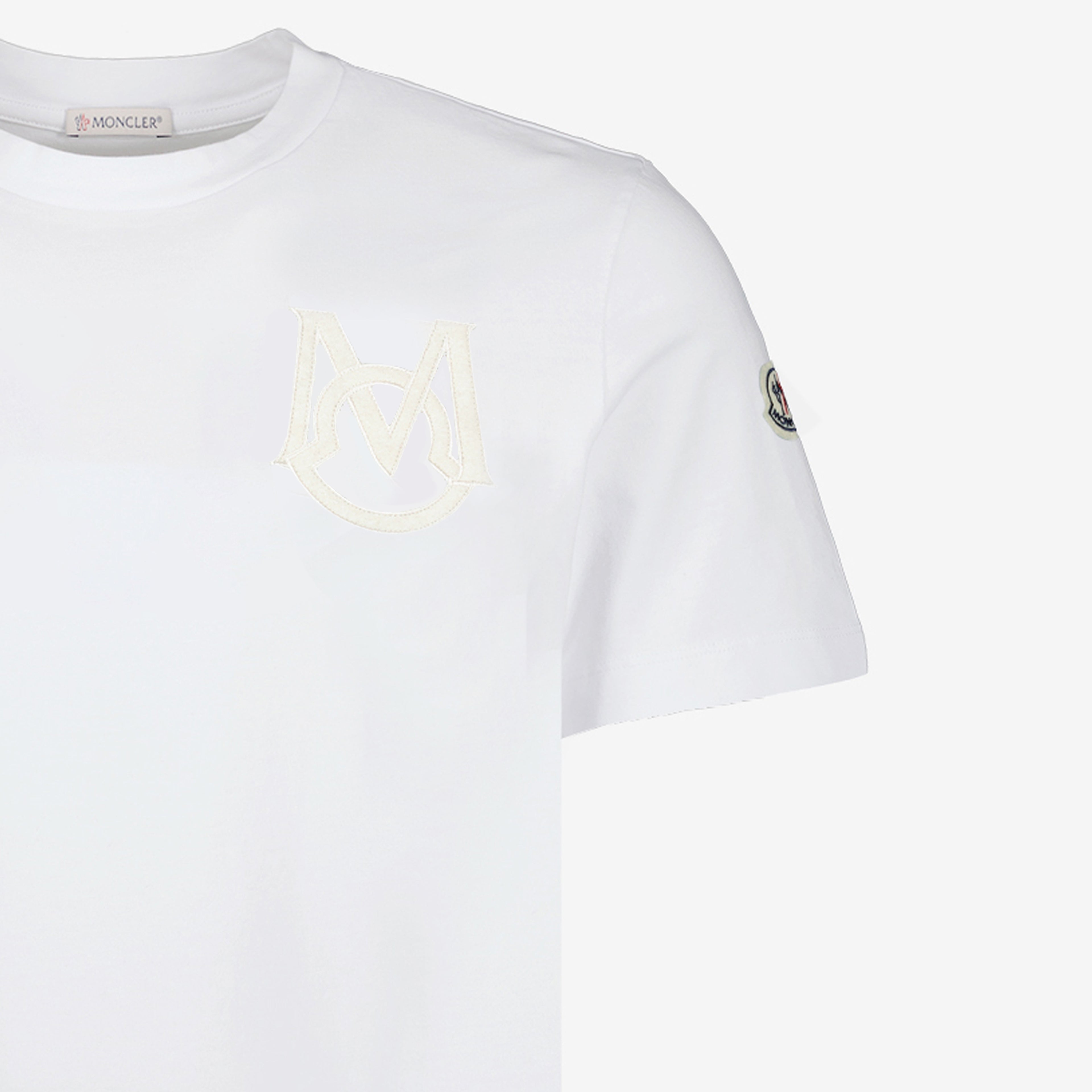T-shirts T-shirt blanc Moncler Blanc Homme