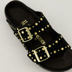 Offene schuhe Sandales Arizona Rivet Birkenstock Schwarz Femme
