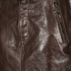 Image de l'article Jupe crayon en cuir marron de la marque Saint Laurent pour Femme - Saison Printemps-Été 2026 - Vue détaillée_2