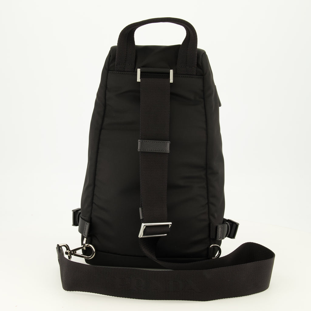Sacs bandoulière Black Re-Nylon Backpack Prada Noir Homme