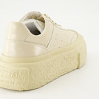 Sneaker Zapatillas con Plataforma Mm6 Beige Femme