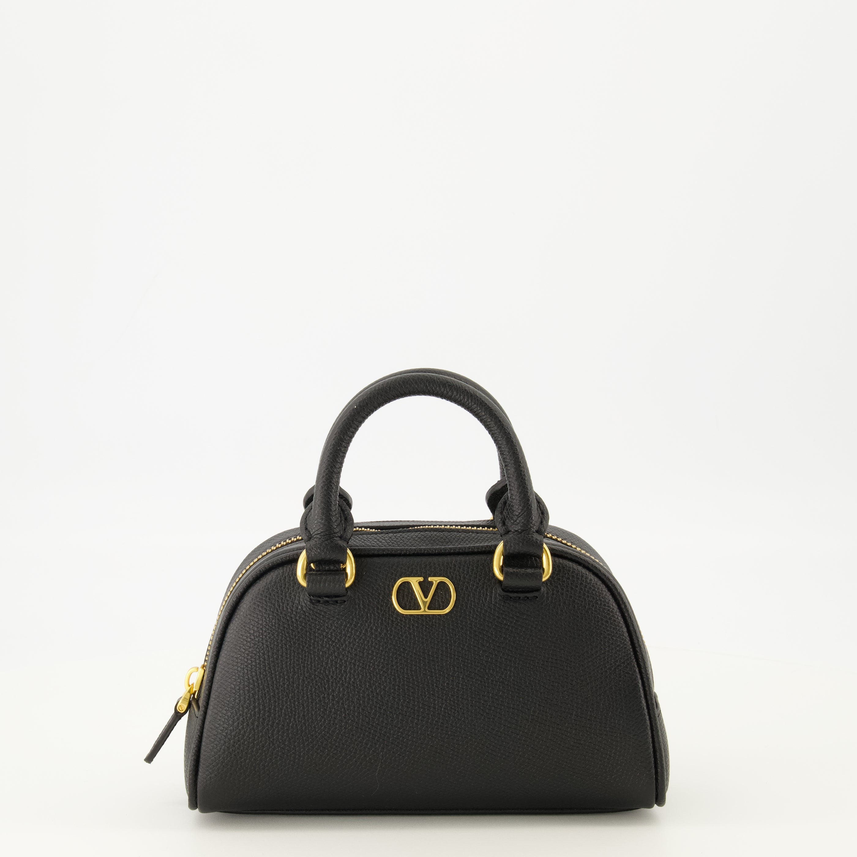 Sacs à main et épaule Mini VLogo Bowling Bag en Cuero Negro Valentino Garavani Noir Femme