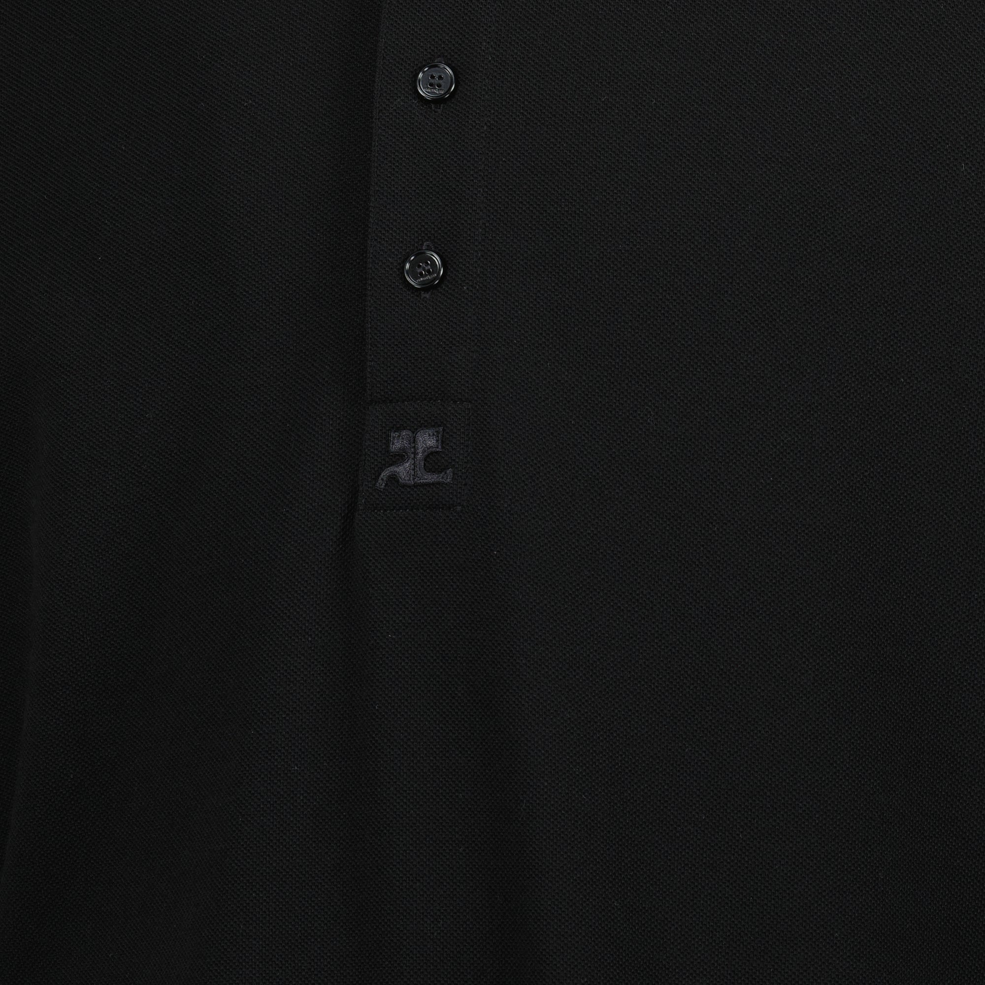 Imagem do artigo Polo de manga longa preto da marca Courrèges para Homem - Temporada Primavera-Verão 2026 - Vista Detalhada_2