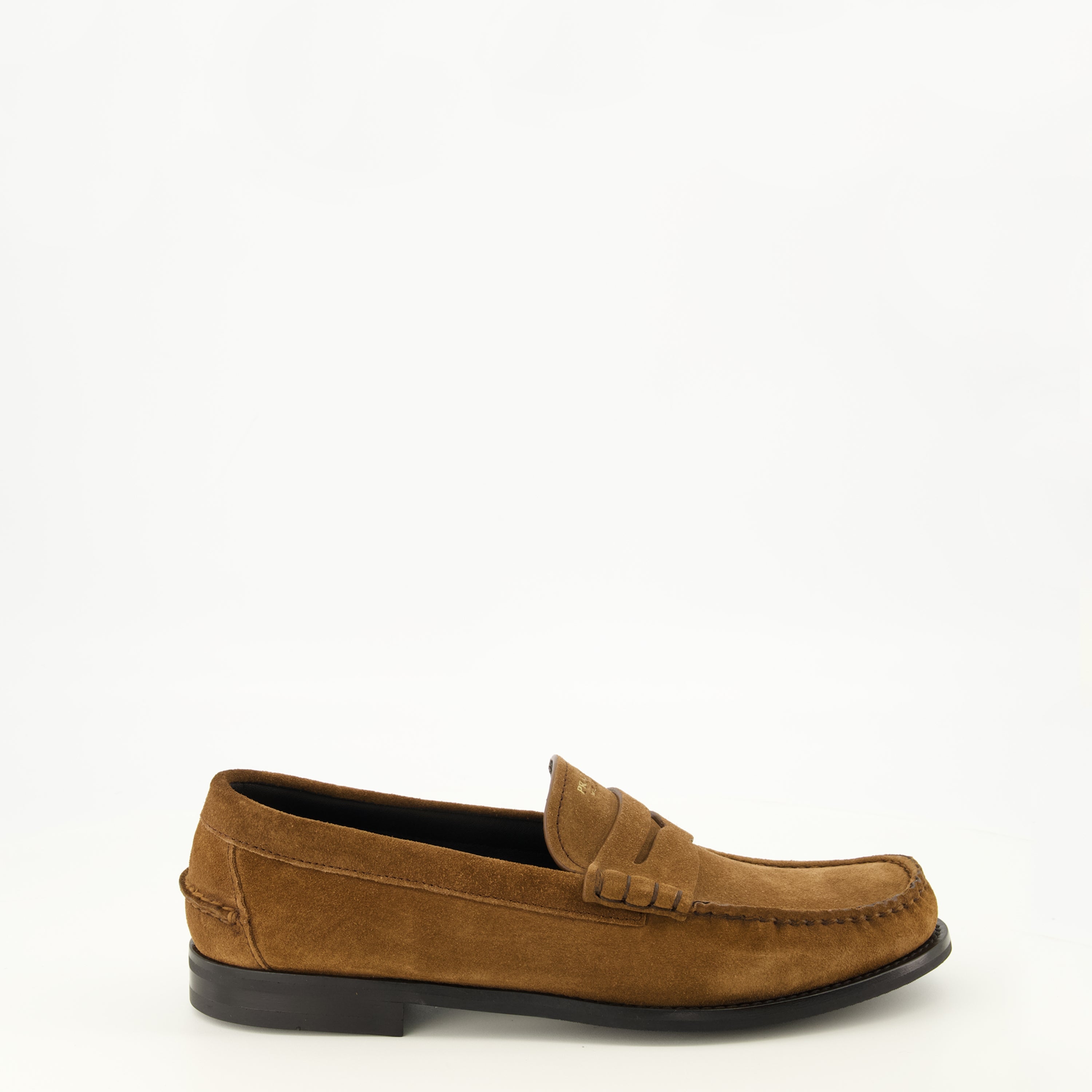 Mocassins Mocassins de Camurça Castanhos Prada Marron Homme