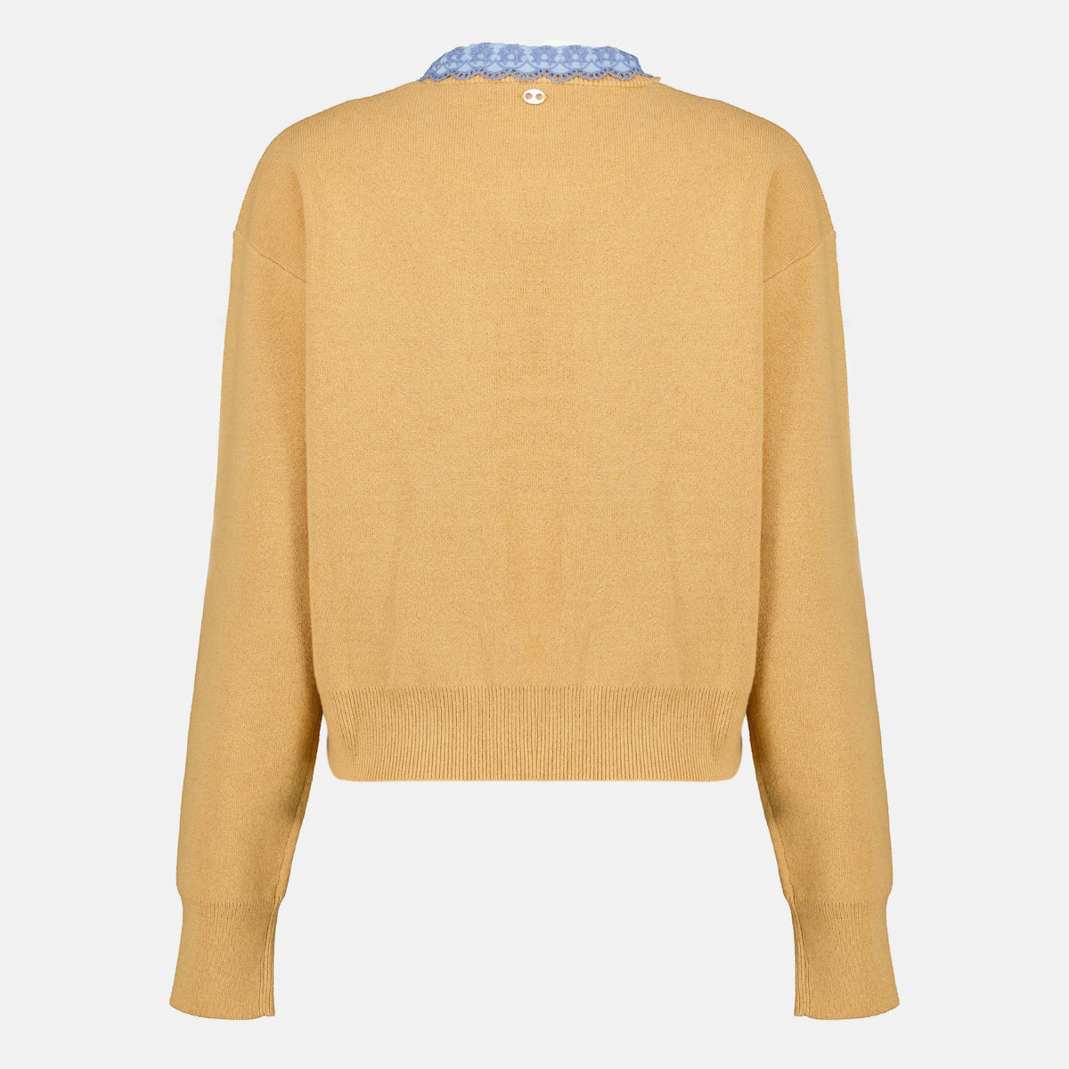 Maille Camel Wool Cardigan Rabanne Jaune Femme