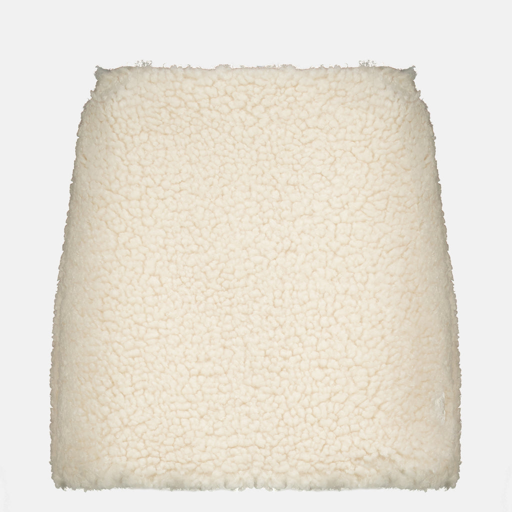 Jupes Mini-jupe en teddy Moncler Beige Femme