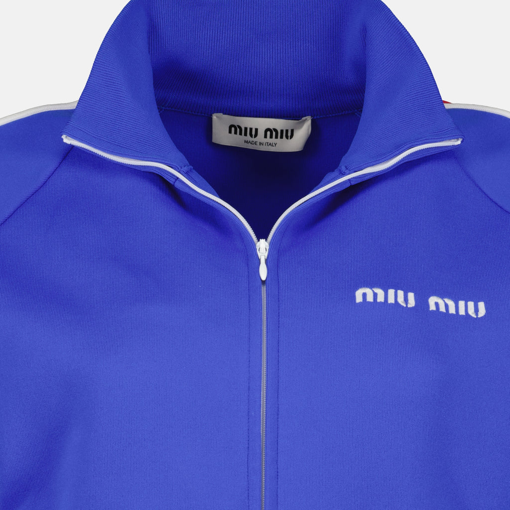 Vestes Blue Technical Fabric Jacket Miu Miu Bleu foncé Femme