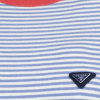 Immagine della T-shirt a righe blu del marchio Prada per donna - Primavera-Estate 2026 - Vista Dettagliata_1