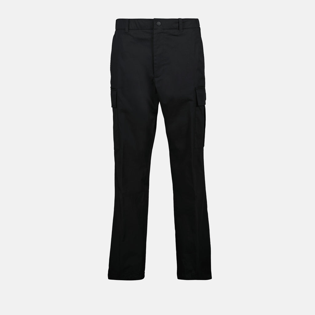 Pantalons Cargo Gabardine Moncler Noir Homme