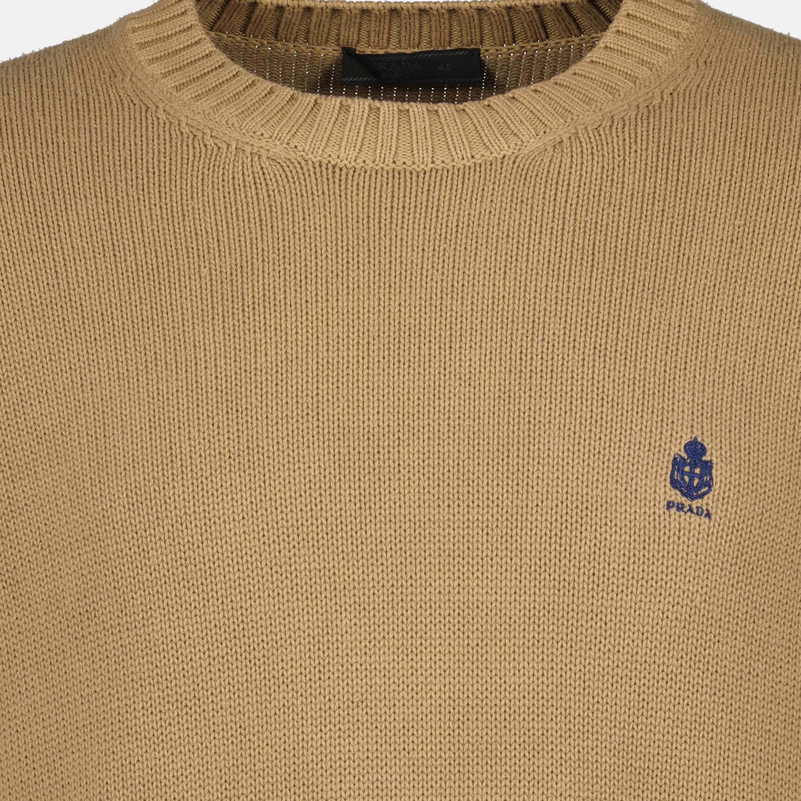 Maille Brown Knit Sweater Prada Marron Homme