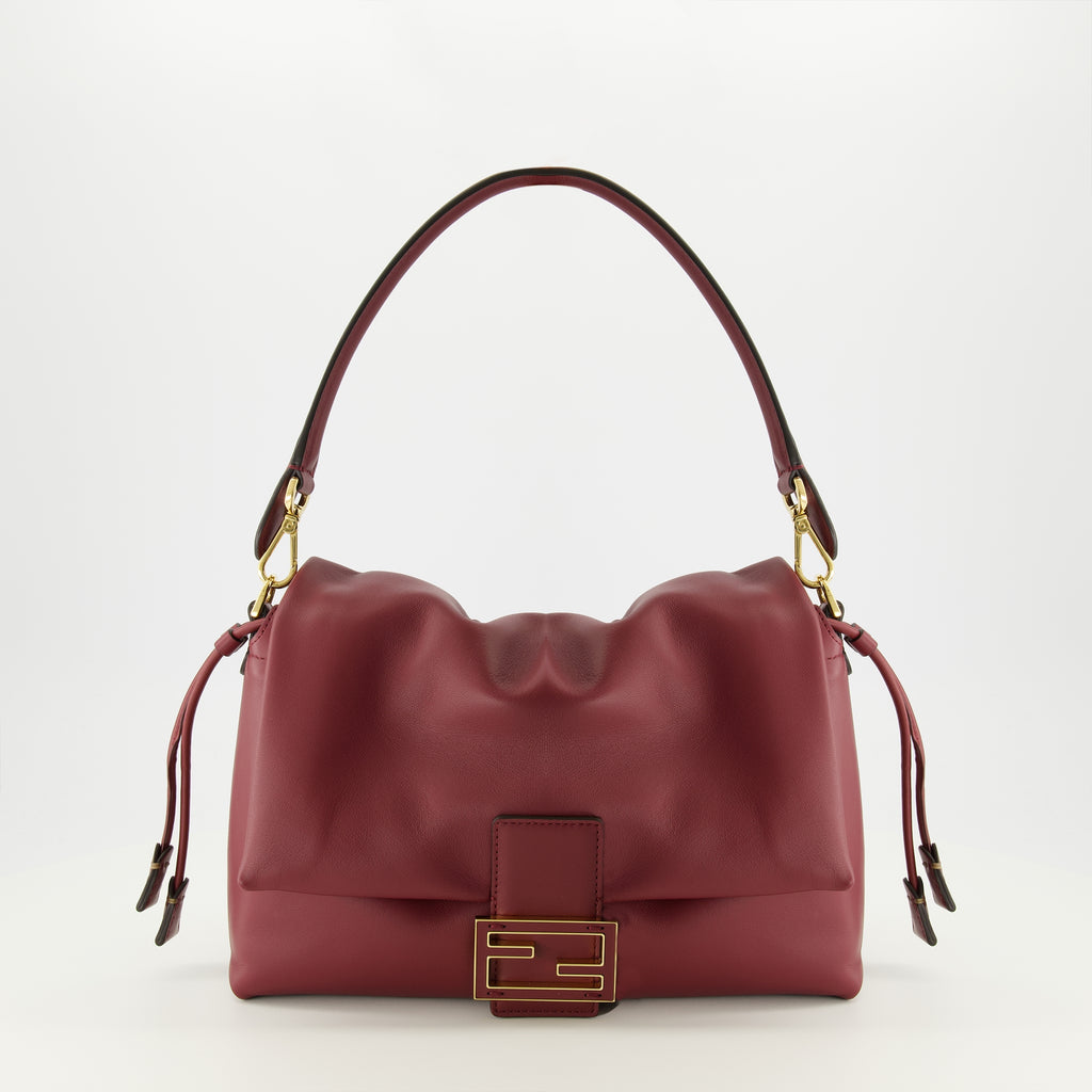 Immagine dell'articolo borsa Mamma Baguette media bordeaux del marchio Fendi per Donna - Stagione Primavera-Estate 2026 - Vista Frontale
