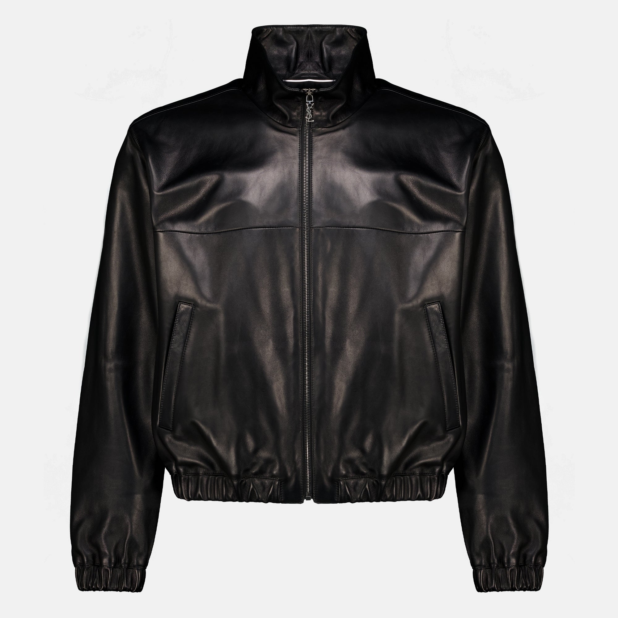 Manteaux Cassandre Leather Jacket Saint Laurent Noir Homme