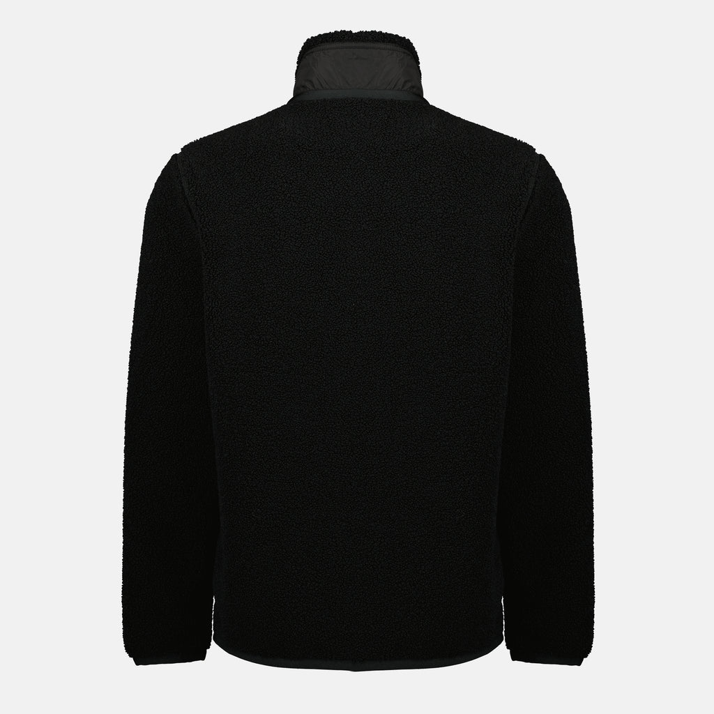 Imagem da jaqueta de teddy preta com fecho éclair da marca Moncler para homens - Temporada Outono-Inverno 2025 - Vista Traseira