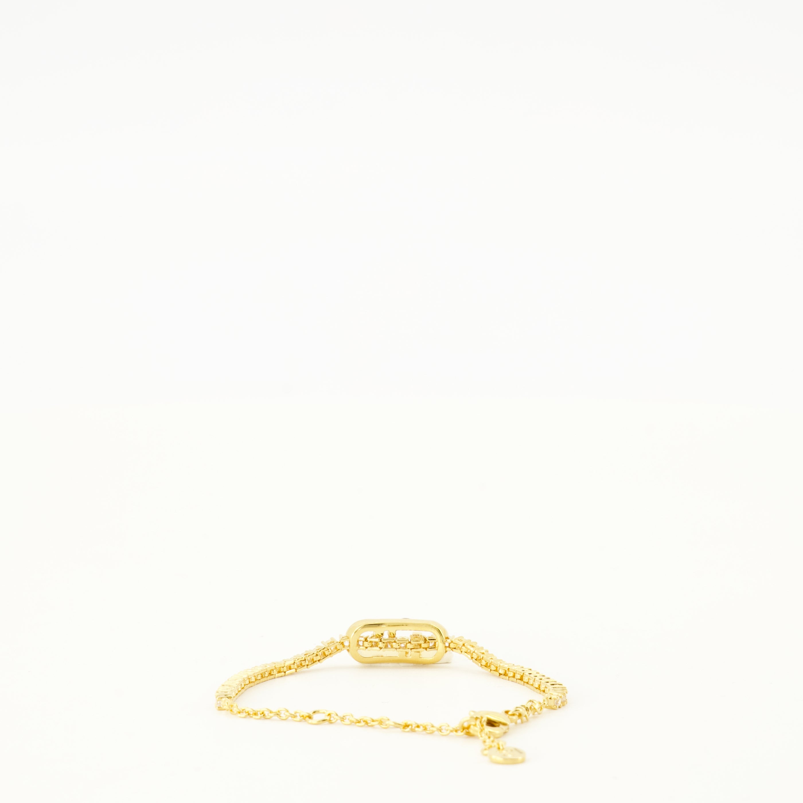Bijoux Bracelet Fendi O'Clock doré avec cristaux Fendi Doré Femme