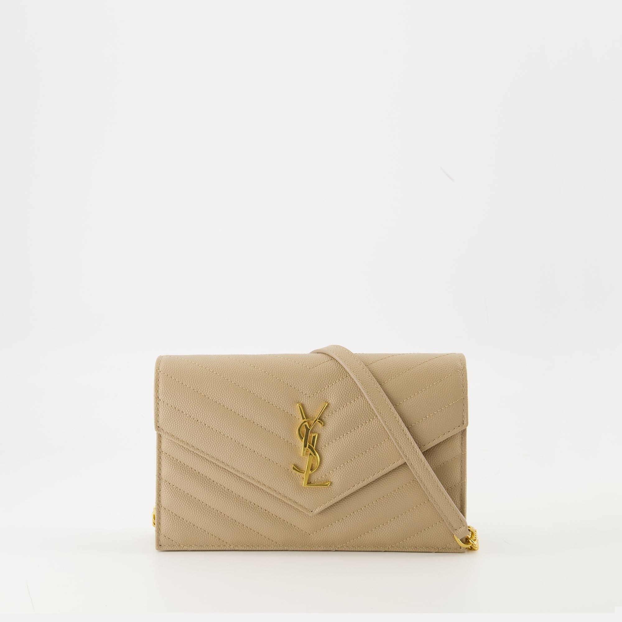 ショルダーバッグ チェーンエンベロープウォレット Saint Laurent ベージュ 女性