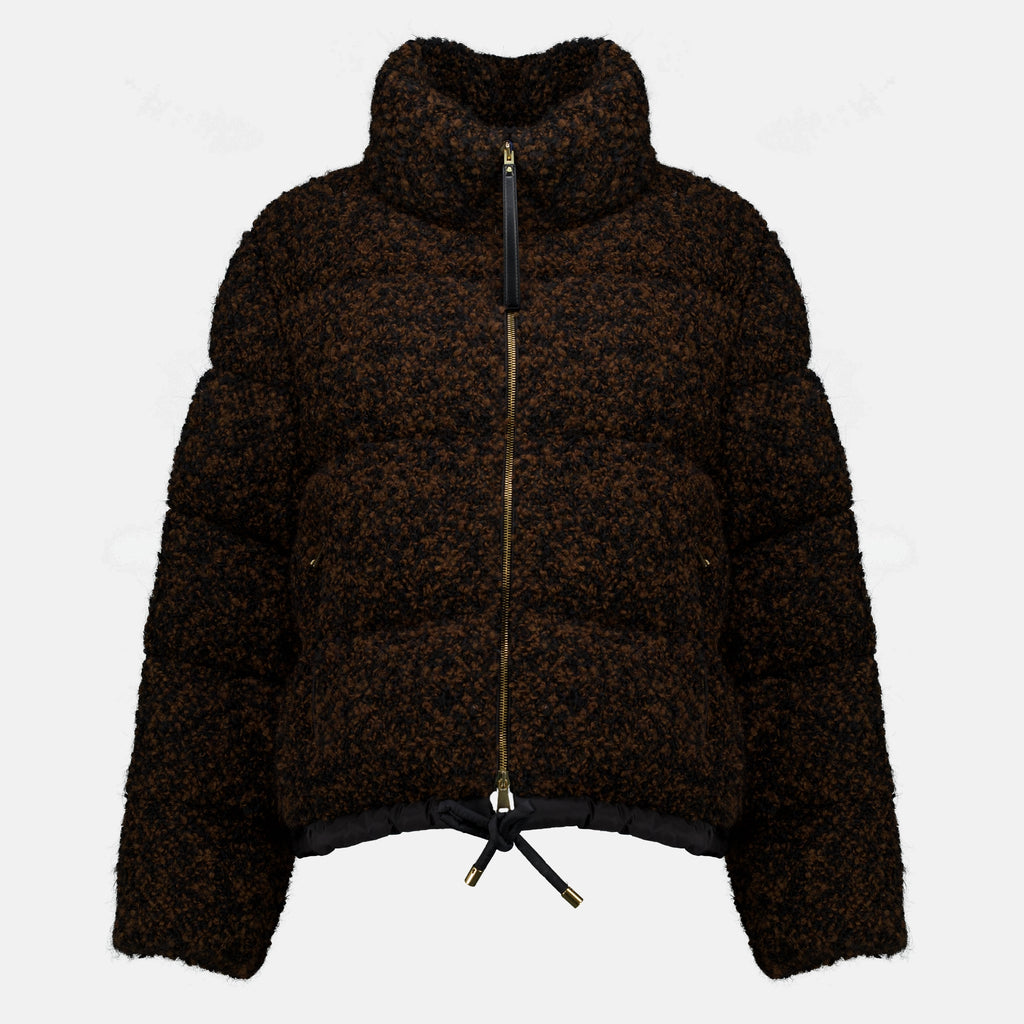 Manteaux Doudoune en tweed Trascendance Moncler Marron Femme