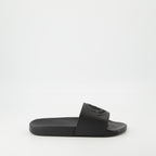 Chaussures ouvertes Sandales en caoutchouc Basile Moncler Noir Homme