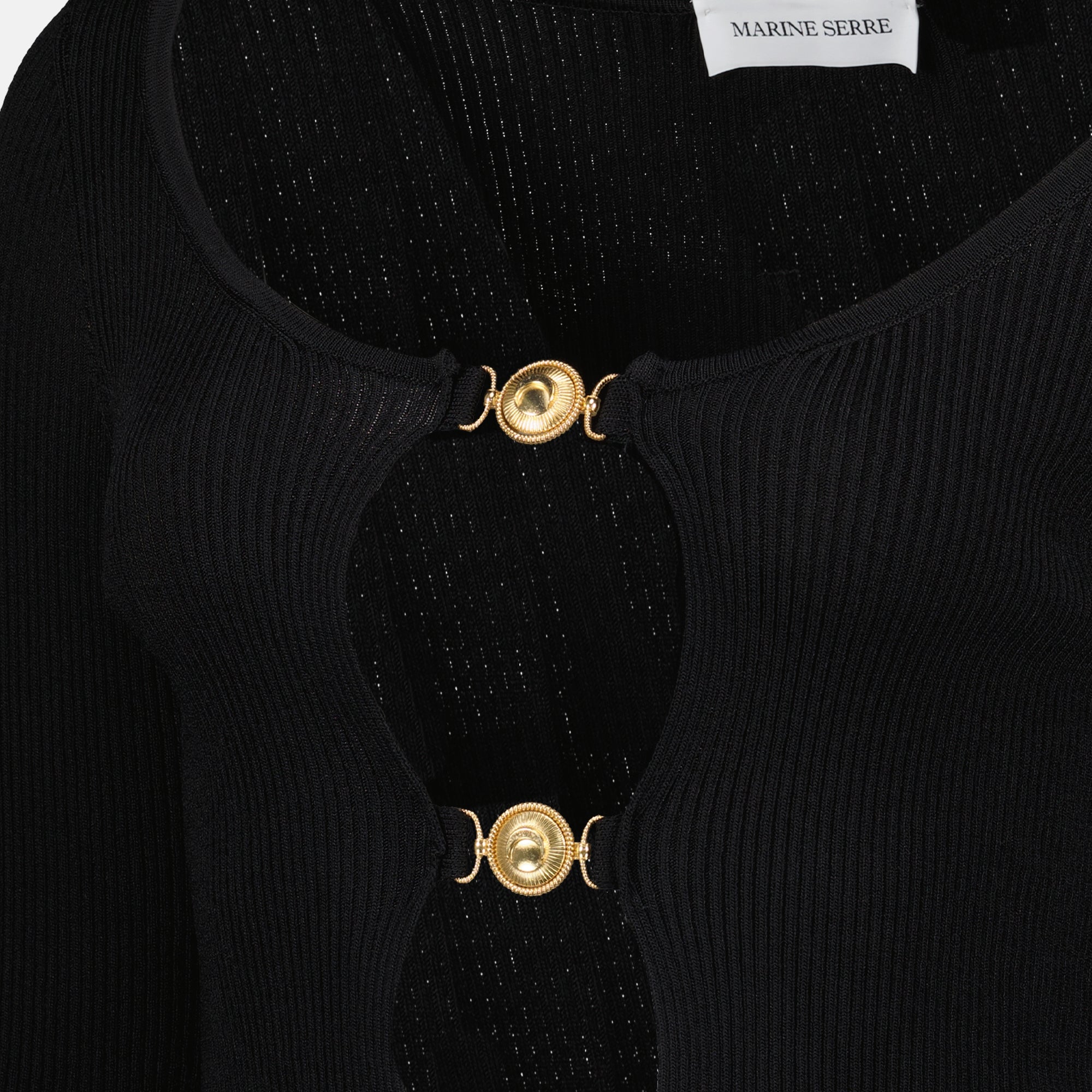 Maille Black Cut-Out Cardigan Marine Serre Noir Femme