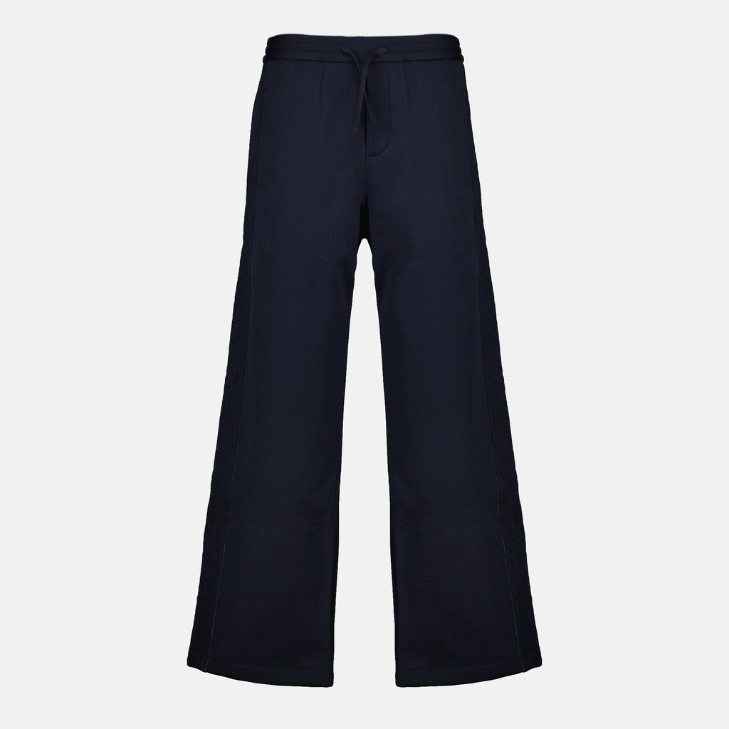 Immagine dei pantaloni da jogging blu navy di Dior per Uomo - Stagione Primavera-Estate 2026 - Vista Fronte