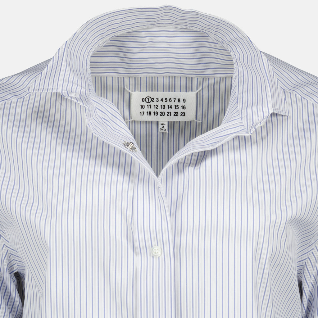 Chemises Camicia Blu a Righe Maison Margiela Bleu Femme