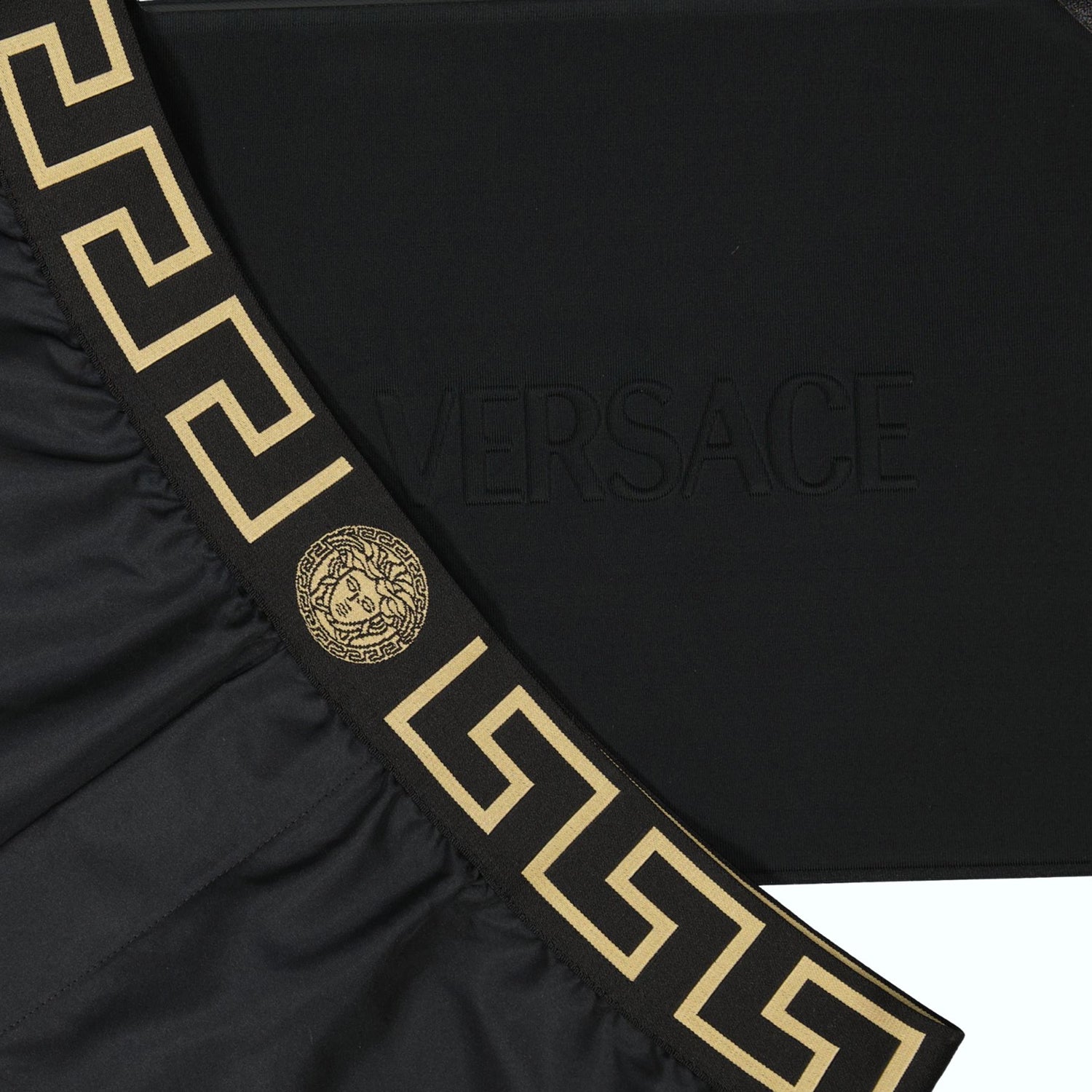 Beachwear Short de bain Greca Versace Noir Homme