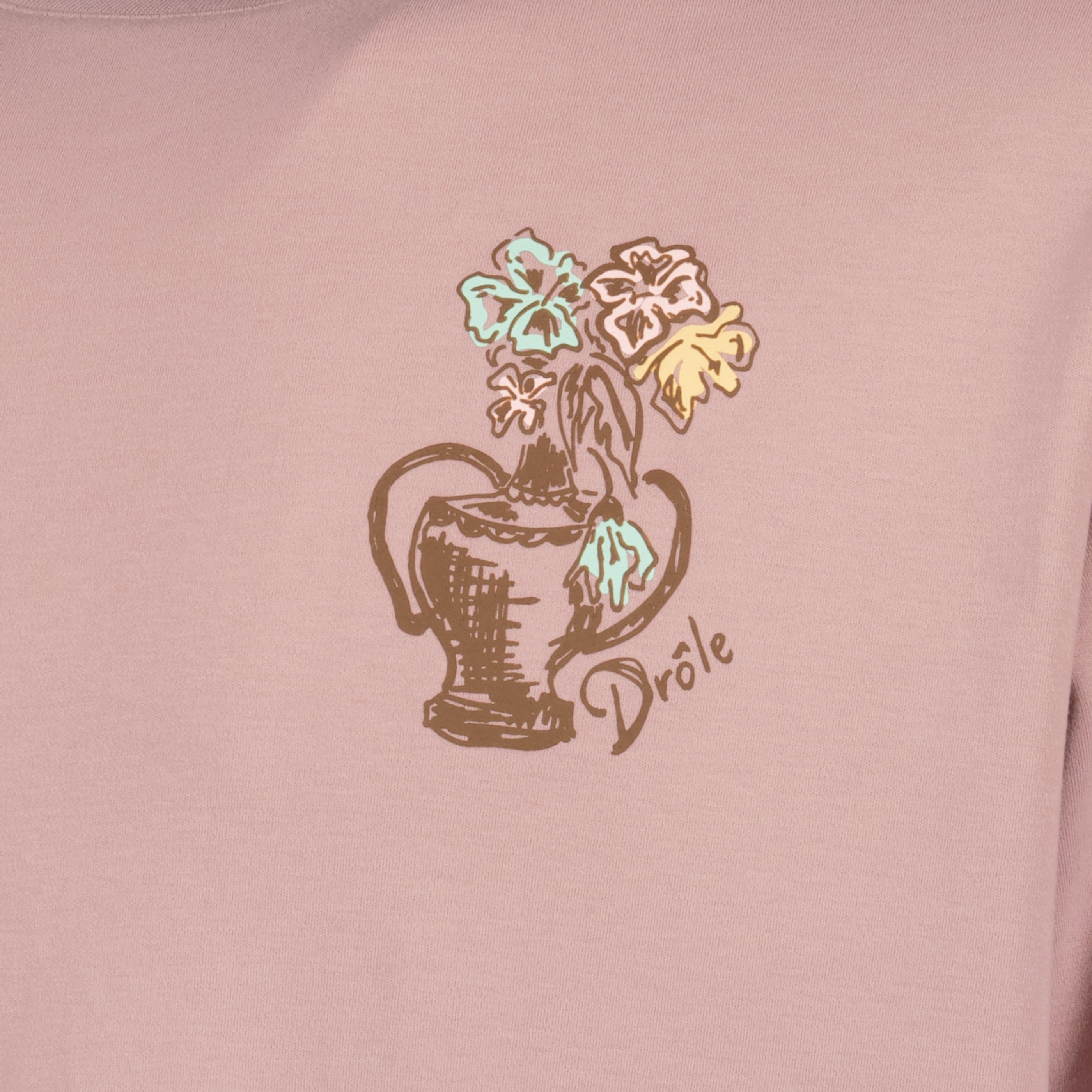 Imagem da t-shirt rosa Vase Havana da marca Drole De Monsieur para Homens - Temporada Primavera-Verão 2026 - Vista Detalhada 1
