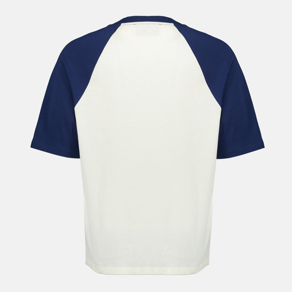 상품 이미지: Ami PARIS의 유니섹스용 화이트와 블루 면 티셔츠 - 2026년 봄-여름 시즌 - 뒷면 보기