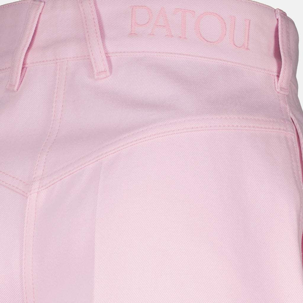 Image de l'article Bermuda rose en coton de la marque Patou pour Femme - Saison Printemps-Été 2026 - Vue détaillée_1