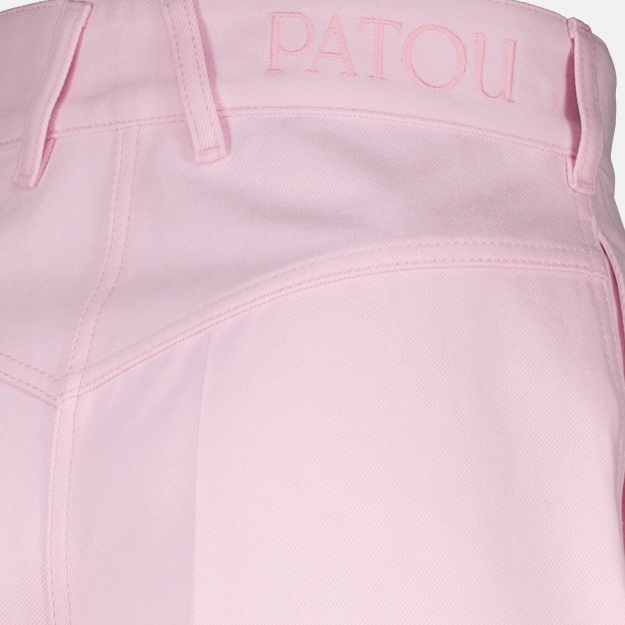 Image de l'article Bermuda rose en coton de la marque Patou pour Femme - Saison Printemps-Été 2026 - Vue détaillée_1
