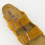 オープントゥシューズ アリゾナサンダル Birkenstock 茶色 Femme
