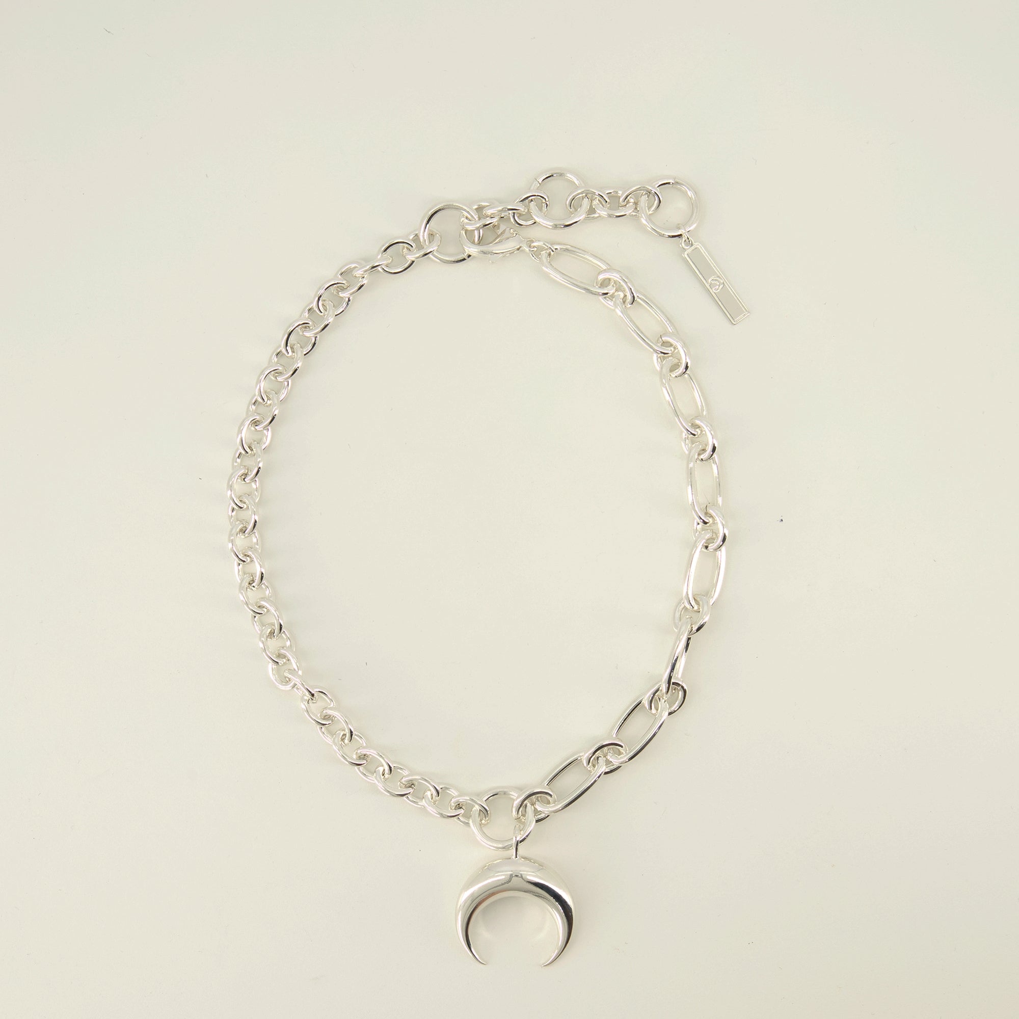Bijoux Silver Moon Necklace Marine Serre Argenté Unisexe