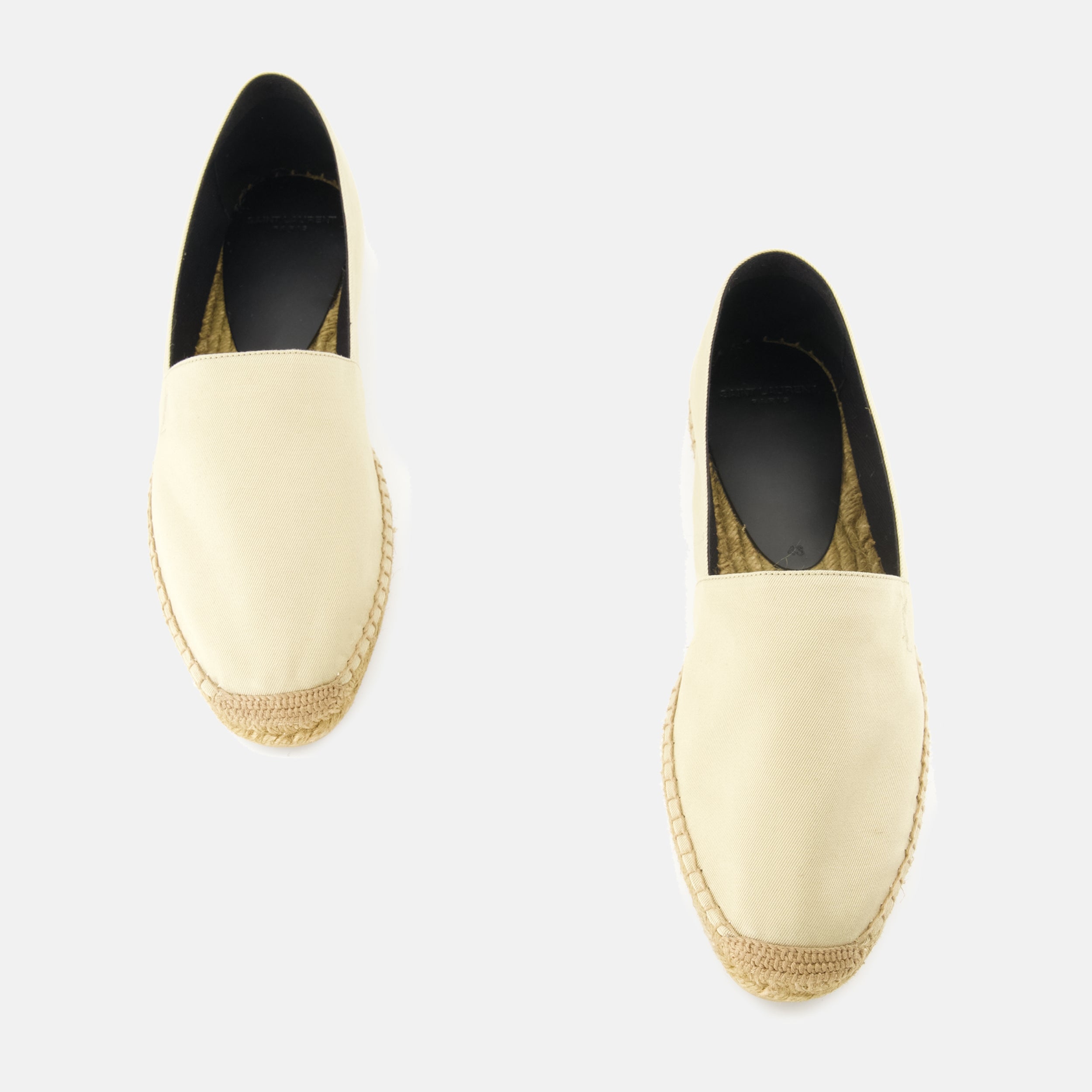 Espadrilles Espadrillas in Tela Saint Laurent Beige Homme