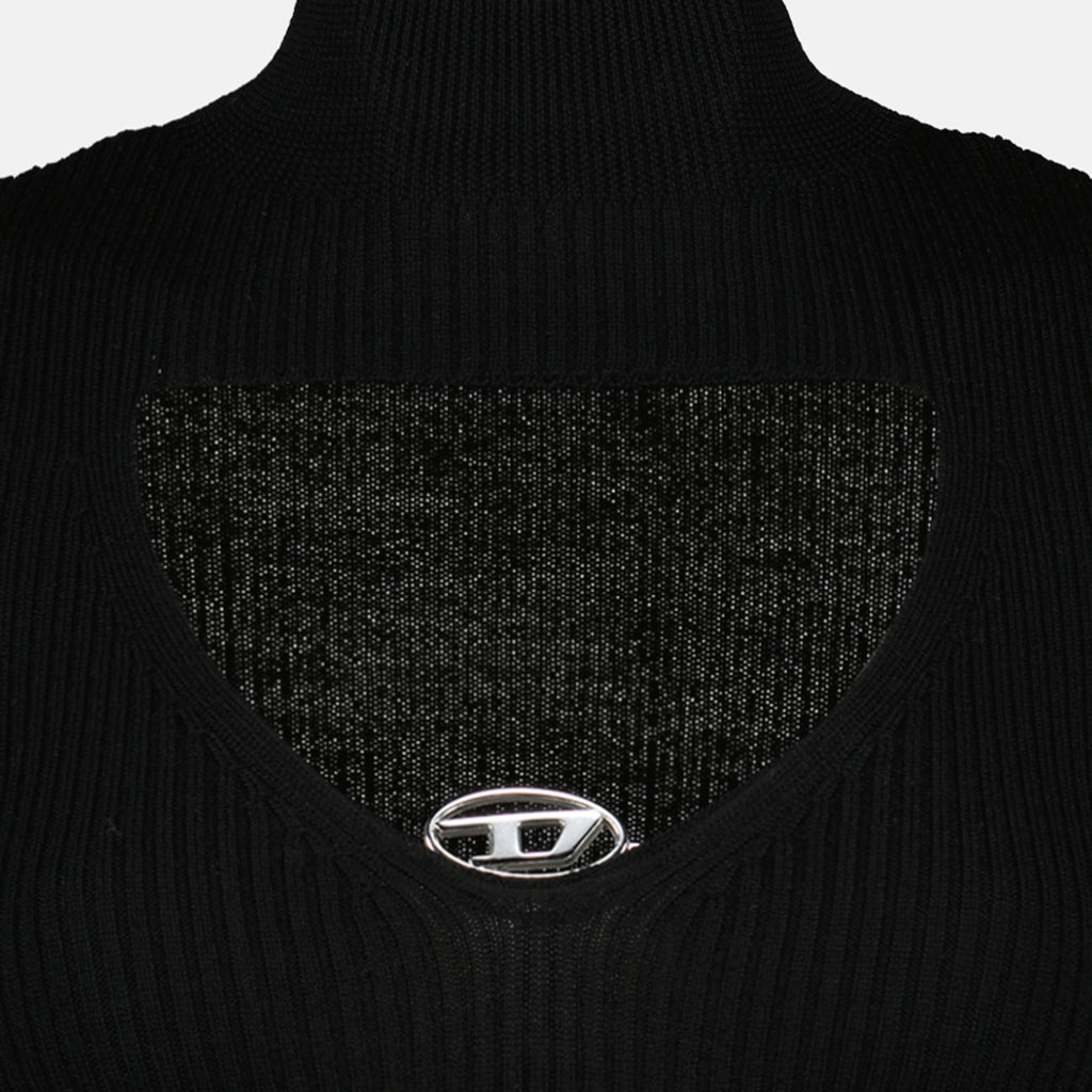 Image of the Diesel Women's M-Olive Black Wool Top - Spring-Summer 2026 - Detailed View_1