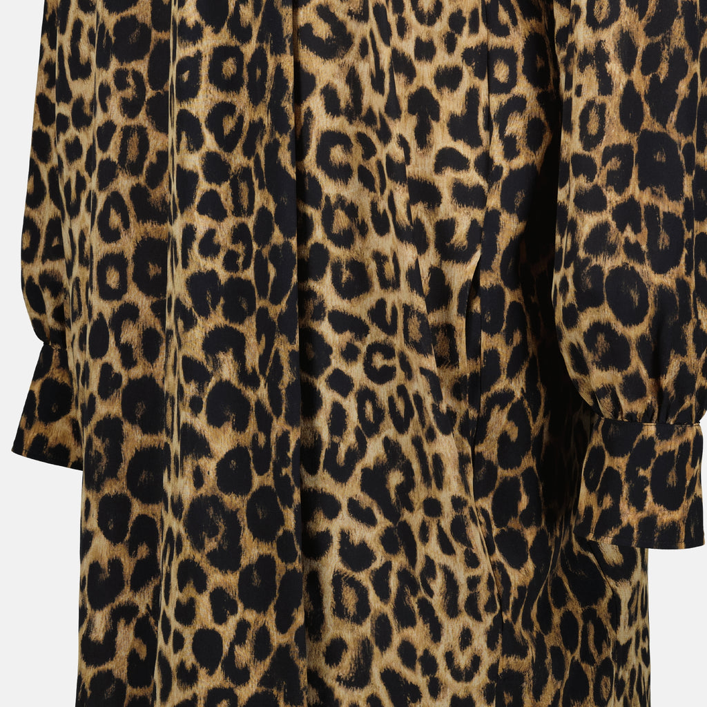 Image de l'article Robe imprimé léopard de la marque Saint Laurent pour Femme - Saison Automne-Hiver 2025 - Vue détaillée_1