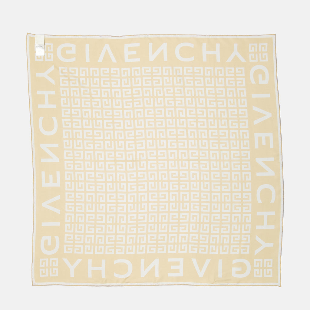 Écharpes, foulards et gants Carré 4G en soie Givenchy Jaune Femme