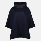 Vestes Cape zippée en laine Moncler Bleu foncé Femme