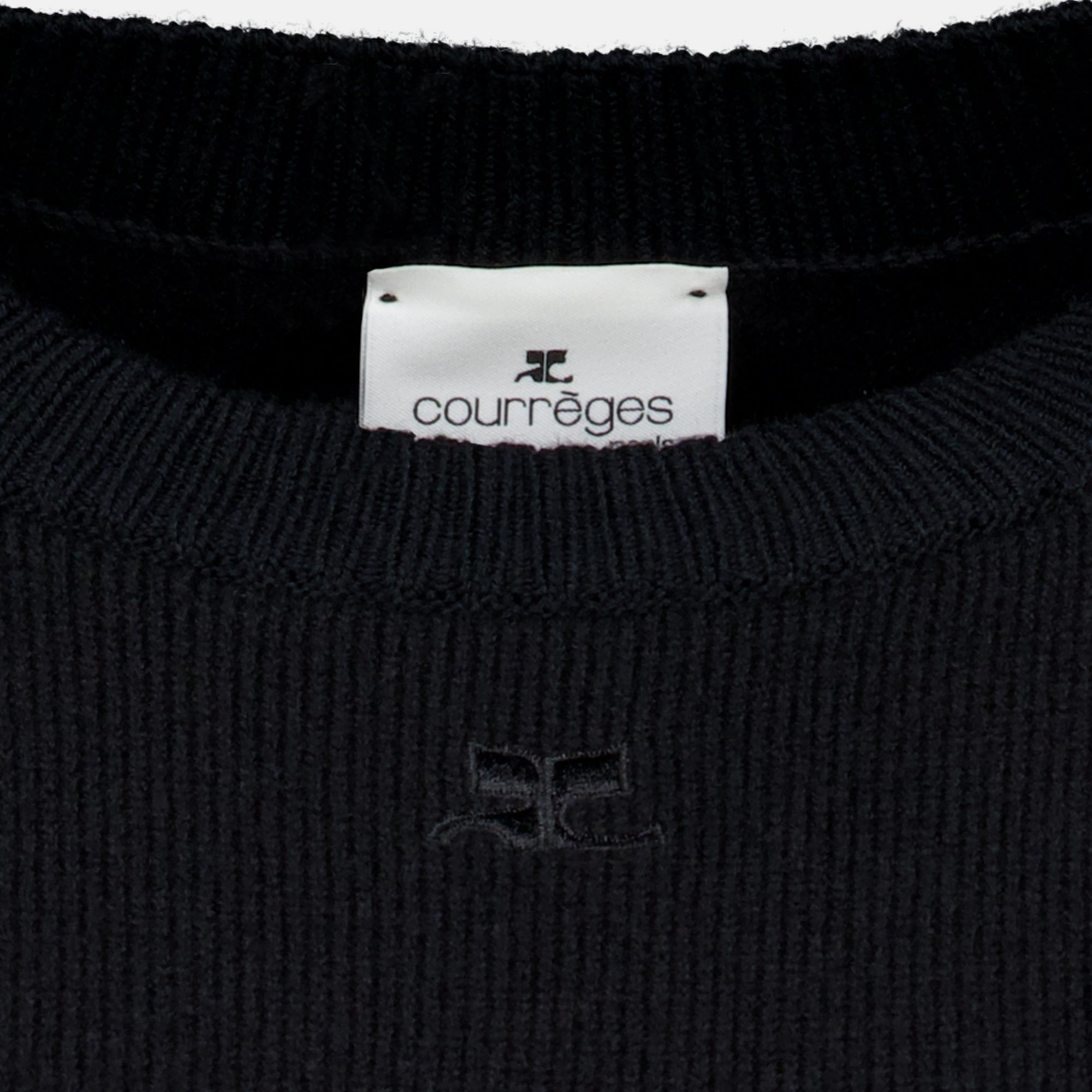 Maille 검은색 울 스웨터 Courrèges Noir Femme