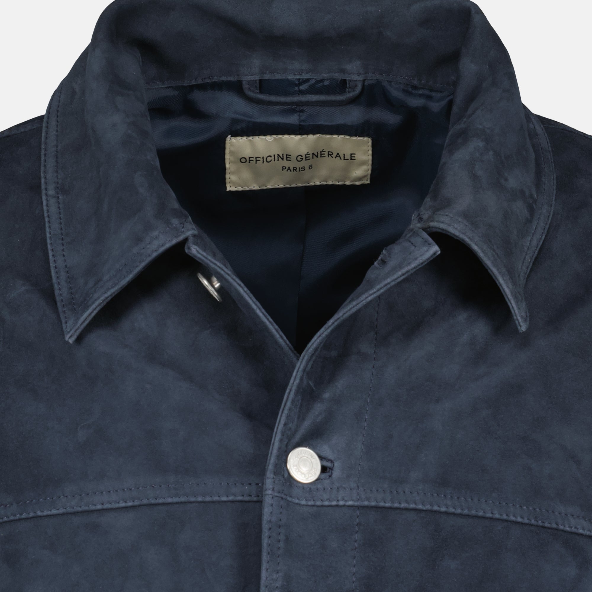 Vestes Veste Loki en suède Officine Générale Bleu foncé Homme