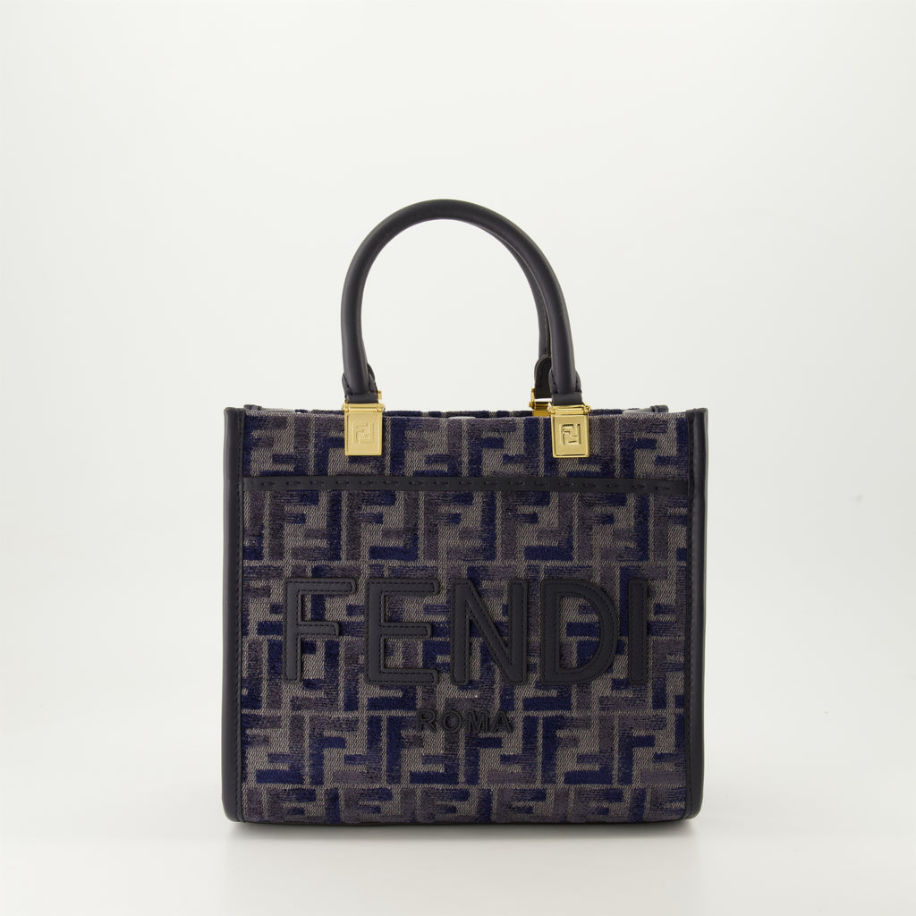 토트백 선샤인 토트 백 Fendi 진한 파란색 Femme