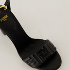 Offene schuhe Delfina Absatzsandalen Fendi Schwarz Femme