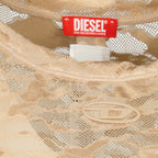 Bild des Kasia-ULT T-Shirts aus beiger Spitze der Marke Diesel für Damen - Frühjahr/Sommer 2026 - Detaillierte Ansicht_2