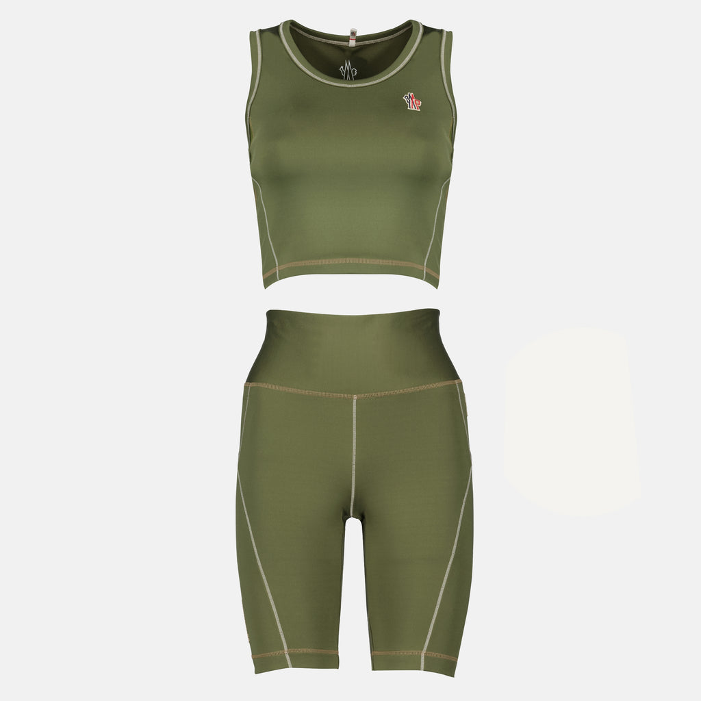 Tops Top de Desporto Kaki em Polartec® Moncler Grenoble Kaki Femme