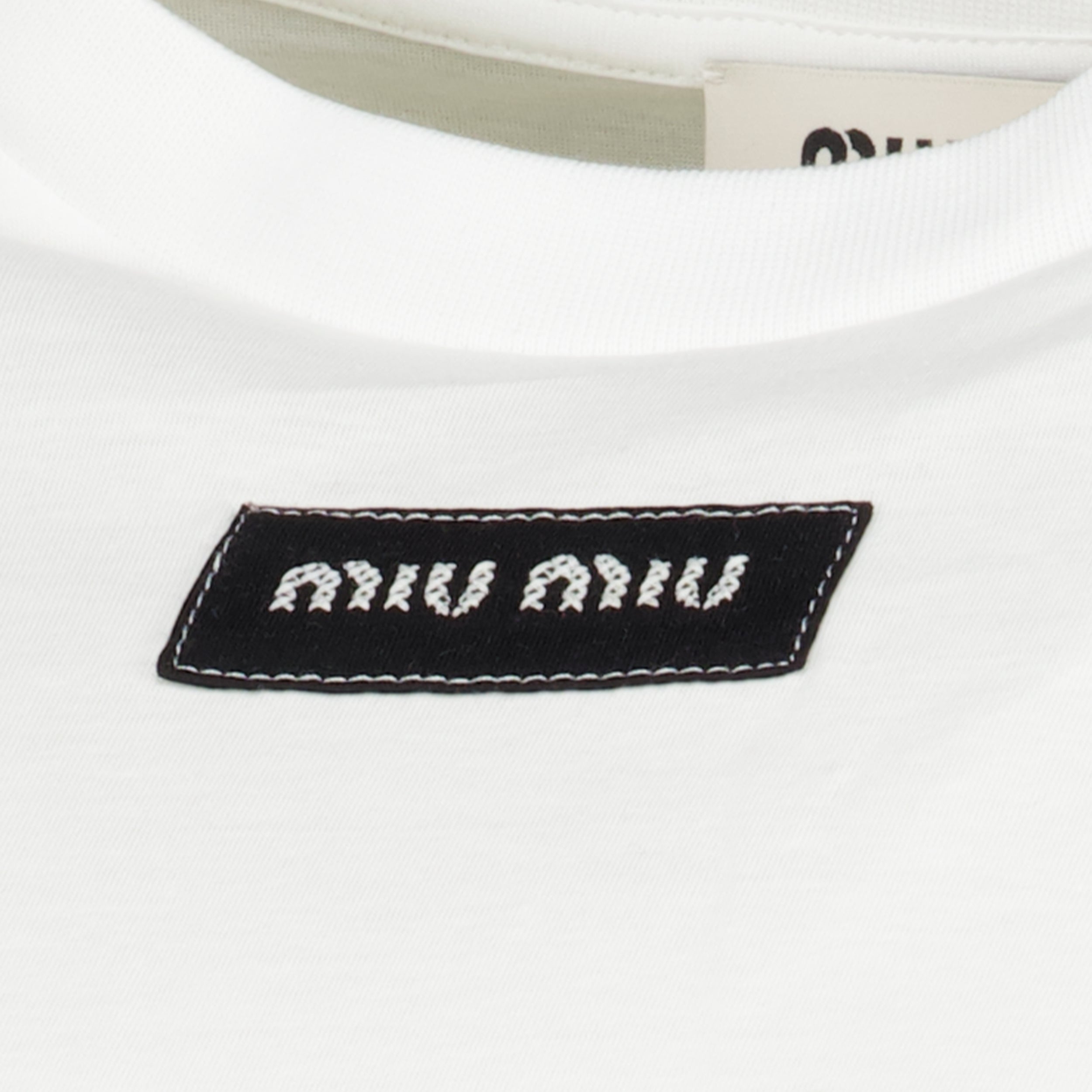 T-shirts T-shirt blanc en coton Miu Miu Blanc Femme