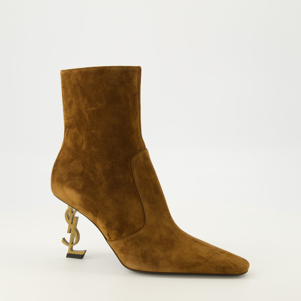 Bottines Bottines Opyum en suède marron Saint Laurent Marron Femme